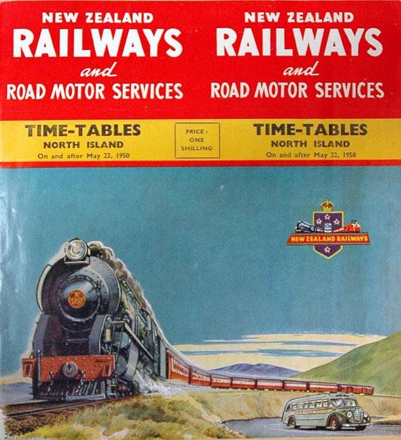 New Zealand Railways, Time-table of Train and Road Services North Island On and After Monday, May 22, 1950. Wellington: New Zealand Railways, 1950; 