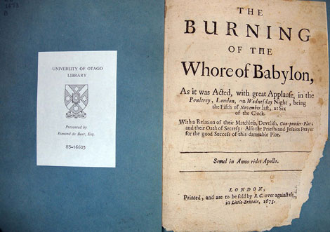 The Burning of the Whore of Babylon. 