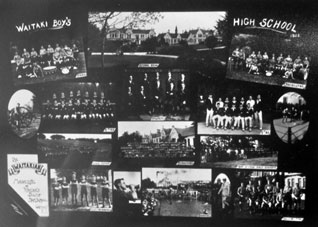 Collage of Waitaki Boys' High School. Brasch Papers, MS 996 – 12/542.