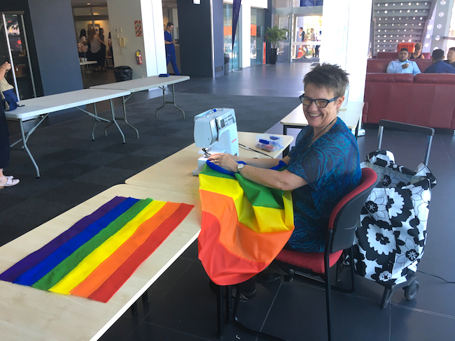 Sewing the rainbow flag image 650