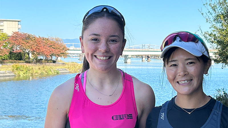 Bachelor of Science student Madison Neale was chosen to go out for a training row with Ayami Oishi  –  a two-time Olympian in the lightweight women’s double scull.