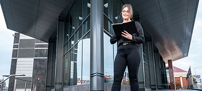 Person standing outside the Toitu Museum image