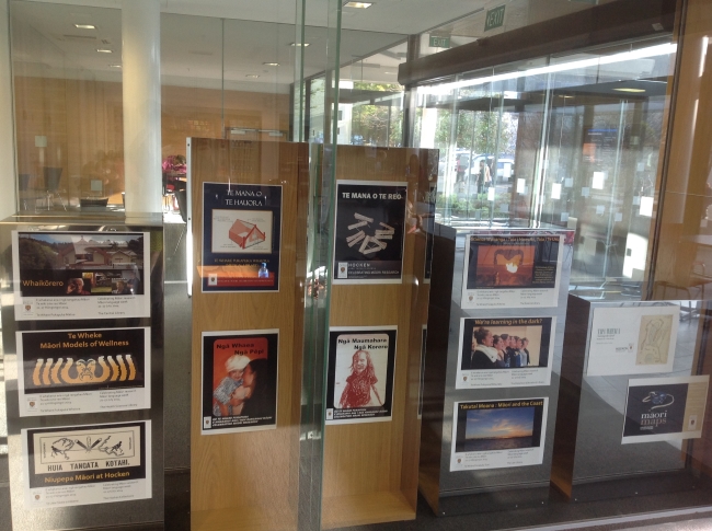 Māori Language Week display at Robertson Library 2015