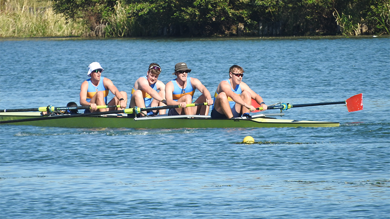 OURC rowers from left, Sam Barnett, Fynn Alison, Cody Johnson and Jack Pearson. 