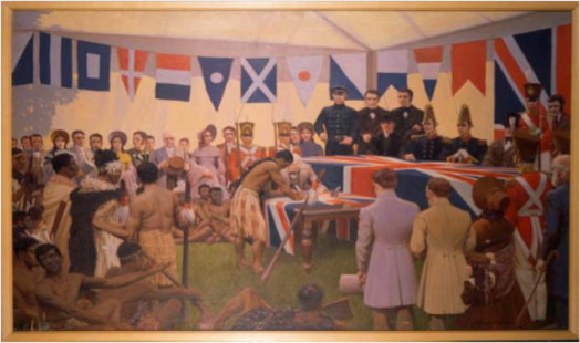 Painting of the treaty signing ceremony