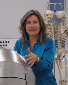 Christine Jasoni with skeleton