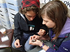 Helen_Taylor_Collecting_Dunnock_sperm_Photo_RNZAlison_Ballance