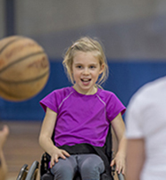physio_thumbnail children in wheelchairs in gym with ball 2017