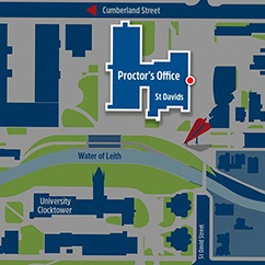 Location map of Proctors Office square