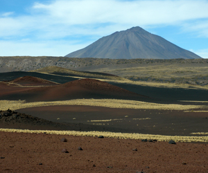 Stratovolcan Payún Liso (3824m) located in the 4500m2 Payunia Provincial Reserve; part of The Payún Matrú Volcanic Field, the largest Quaternary basaltic province present in the Andes back-arc of S-America