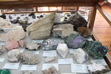 Mineral collections in the geology museum
