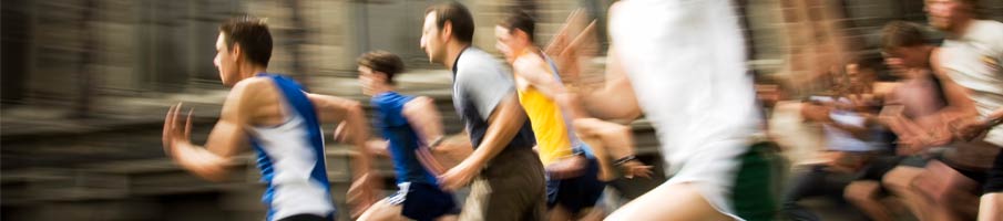 Runners going around the Clocktower