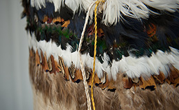 Kaitaka-Maori cloak made of fibre and feathers image