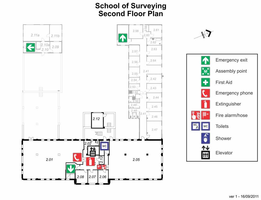 Surveying second floor map large