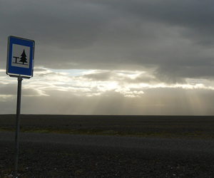 A pleasant rest stop on the vast glacial outwash planes Skeidararsandur, Southern Iceland.