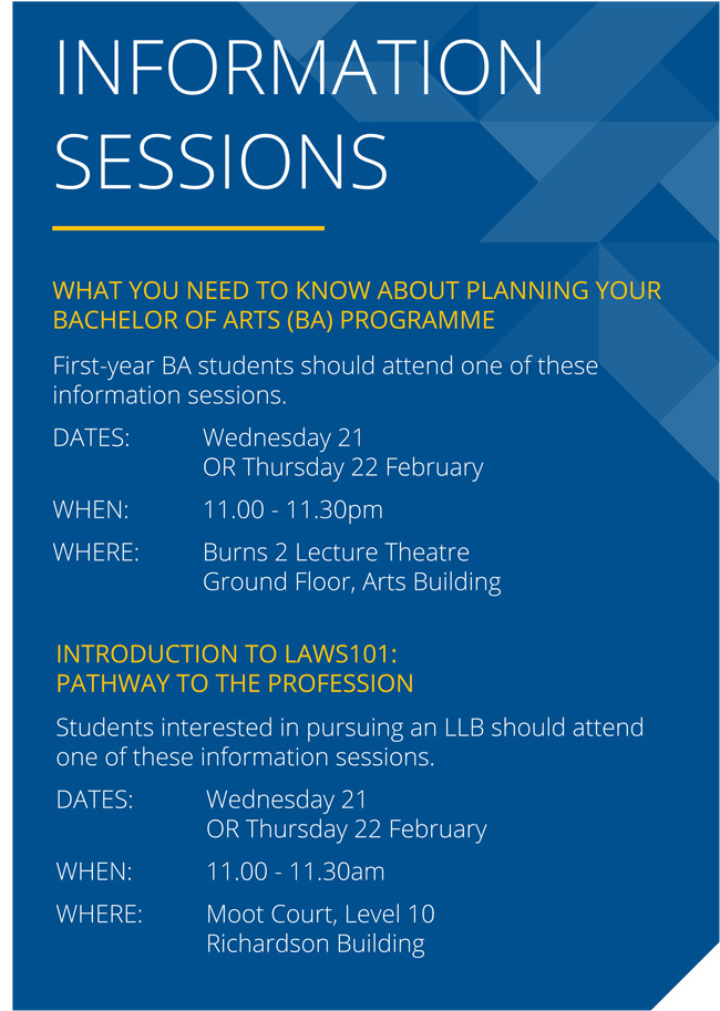 Info sessions poster
