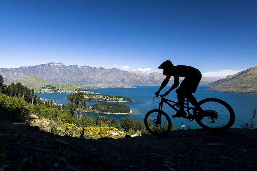 Mountain biker on Otago trail image