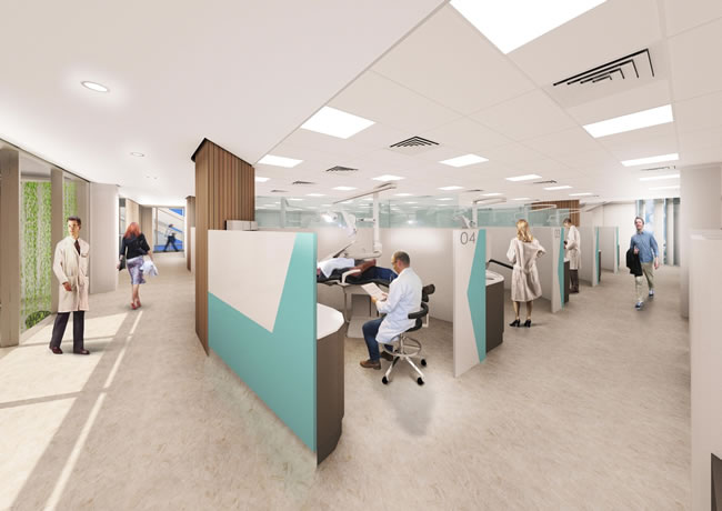 Clinics in the new Dentistry building