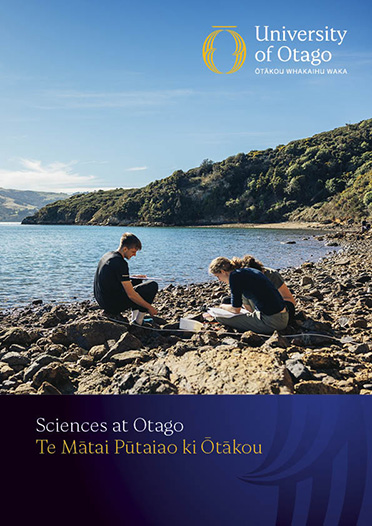 Sciences
    at Otago Prospectus front cover 