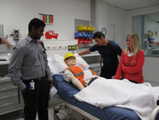 4th Year students meet SimMan3G at UOC Simulation Centre during 2012 Introductory Fortnight