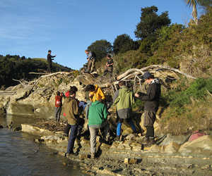 GEOL 273/373 trip to Sunnyside Bend, Borland: strat columns become less complicated when almost all your outcrop is under water!