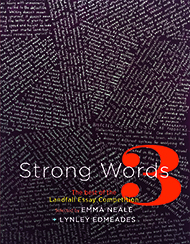 Strong Words 3 cover. Book title with artwork made up of words