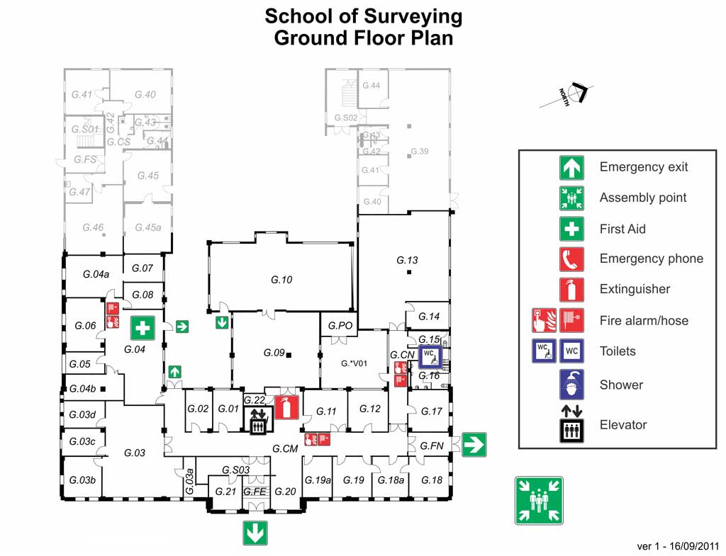 Surveying ground floor map large
