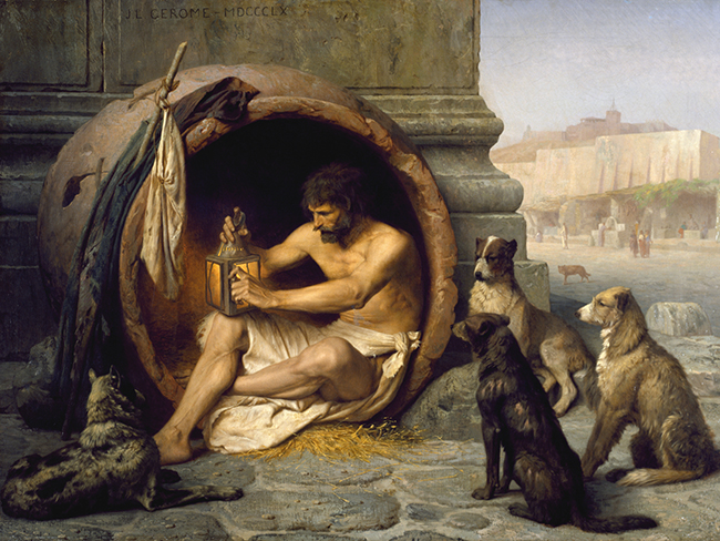 Diogenes_by Jean-Léon Gérôme (1860)