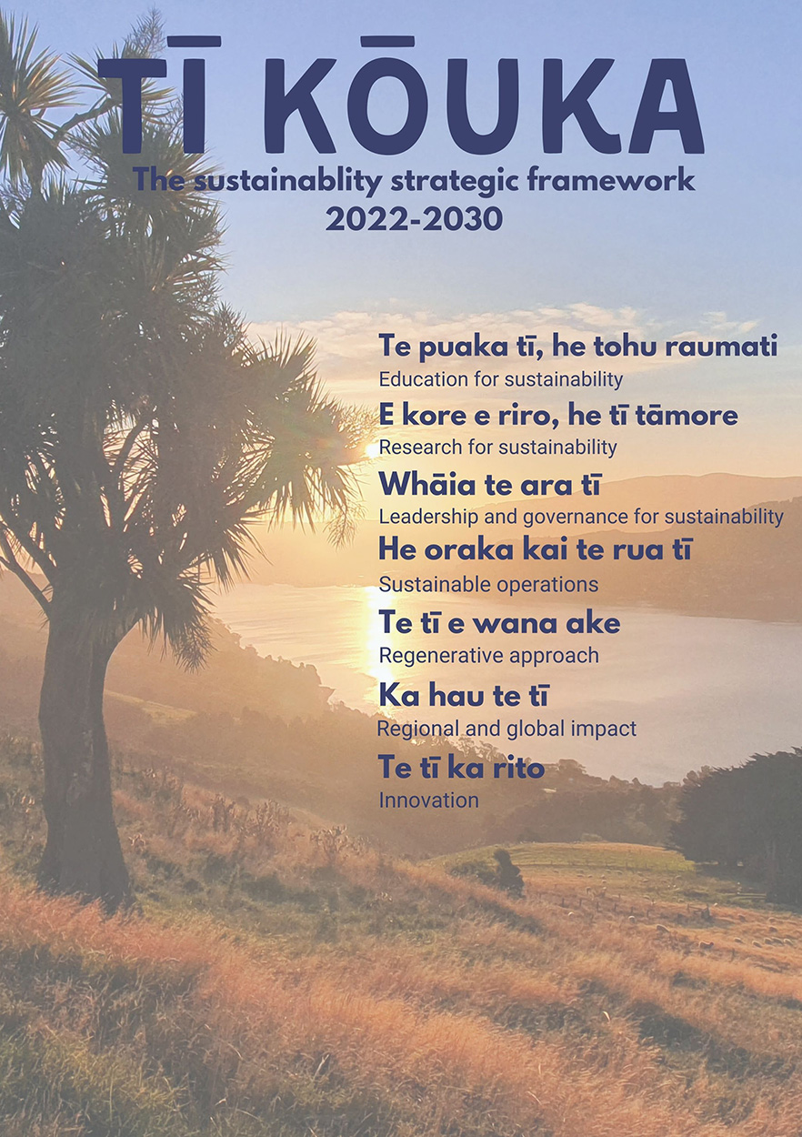 Cover for the Tī Kōuka Sustainablity Strategic Framework 2022-2030 image