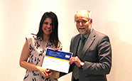 Emma Morelli recieving her award from Richard Cannon thumb