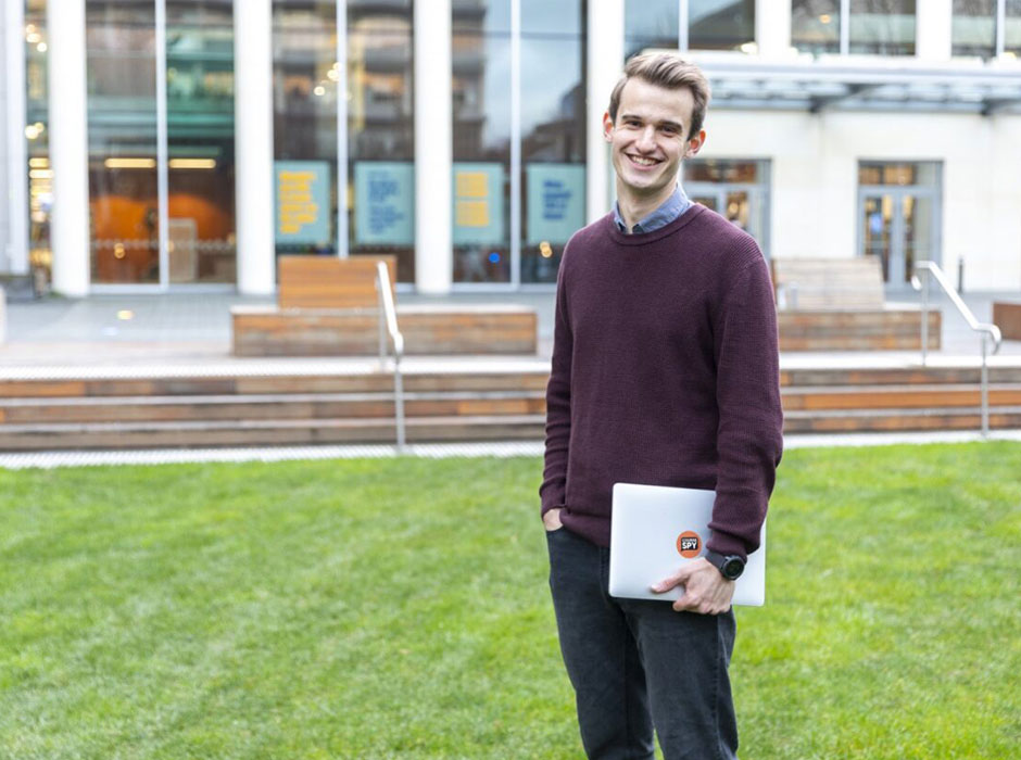 Medical student Josiah Bugden is helping his fellow students navigate university life by enabling them to make informed decisions when planning their courses. PHOTO: CONOR MACFARLANE 