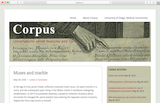 Screenshot of Corpus blog