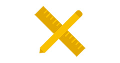 pencil and ruler icon