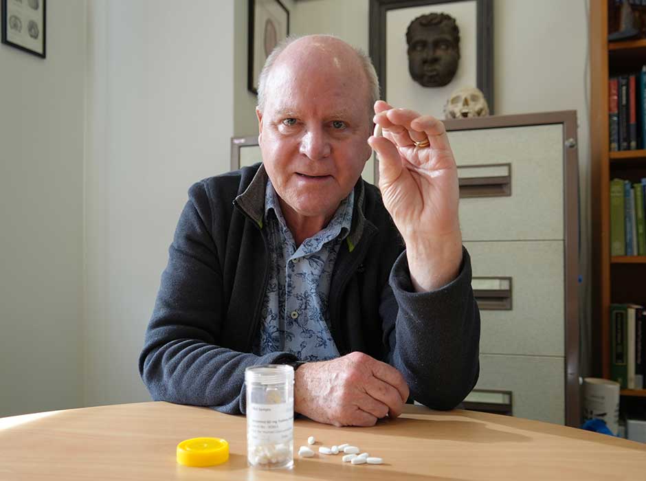 Professor Paul Glue has helped develop a controlled-release ketamine tablet to treat anxiety and depression. PHOTO: UNIVERSITY OF OTAGO  