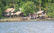 Coastal village in the Solomon Islands thumb