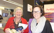 Picture of Dr Michelle McConnell (Otago University) and Debbie Williamson (Doherty Institute) at the QMB ID 2017 meeting