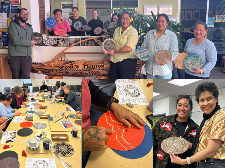 Va’a o Tautai carving workshop collage image