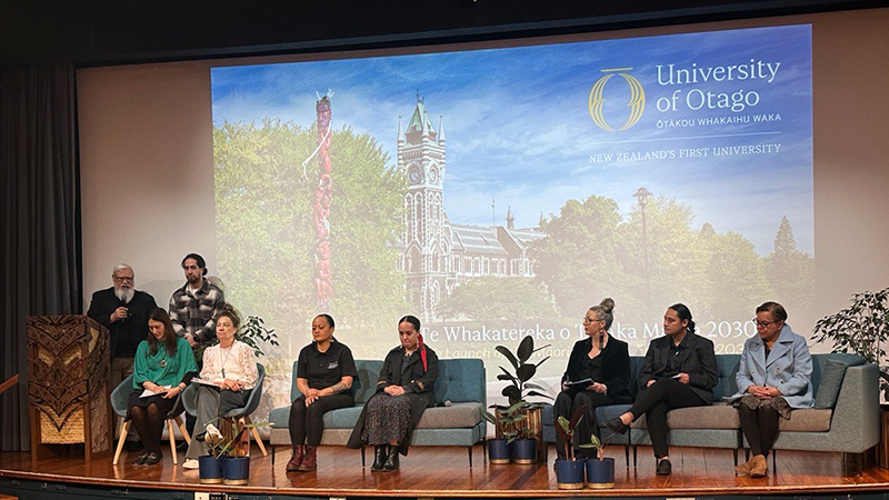 Kaitohutohu Māori Hata Temo addresses audience