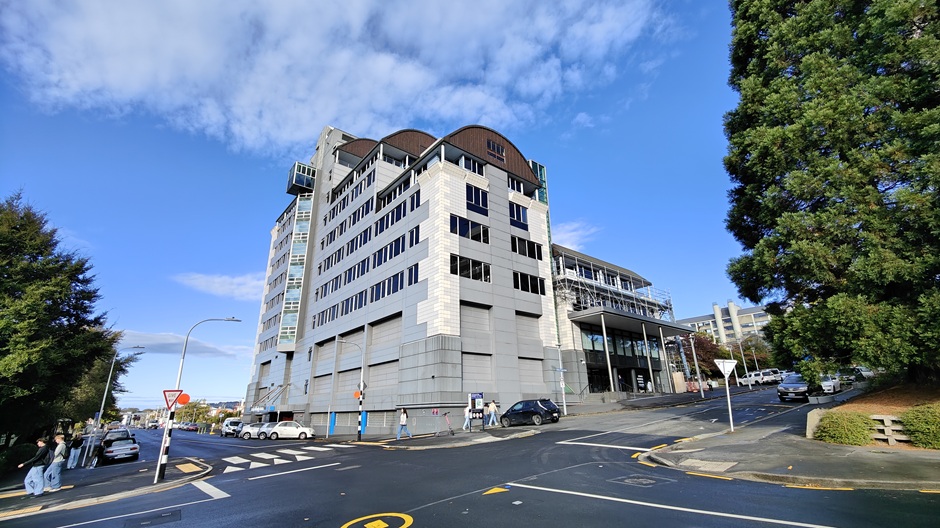 Exterior view of Otago Business School building