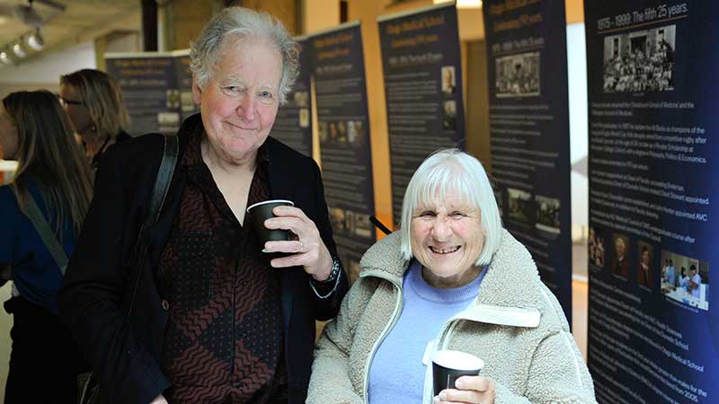 two people standing