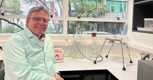 John-Reynolds at his laboratory