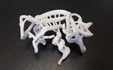 Plastic model of an RNase A enzyme