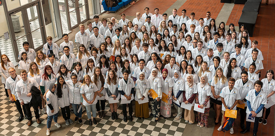 New pharmacy students at the 2020 White Coat Ceremony