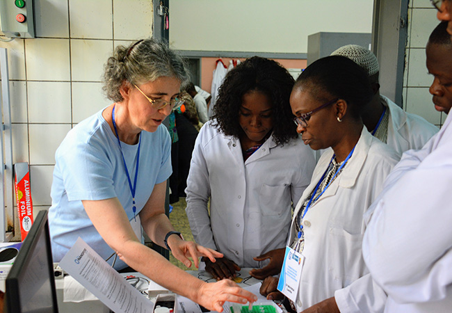 Jo-Ann Stanton training scientists in the Congo 2020 image