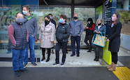 People at a bus stop image by Luke Pilkinton-Ching, University of Otago Wellington 