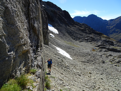 Exploring the Glade fault zone in the Earl Mountains, Fiordland. Photo credit: Steven Smith