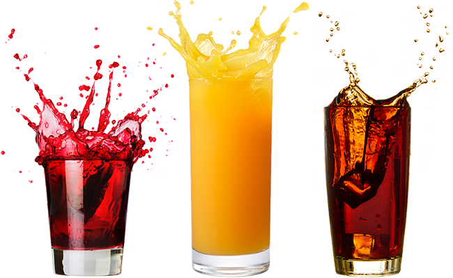 Three glasses of juice image