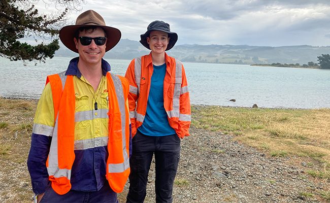Archeology Field school students Nigel and Neda 1 image