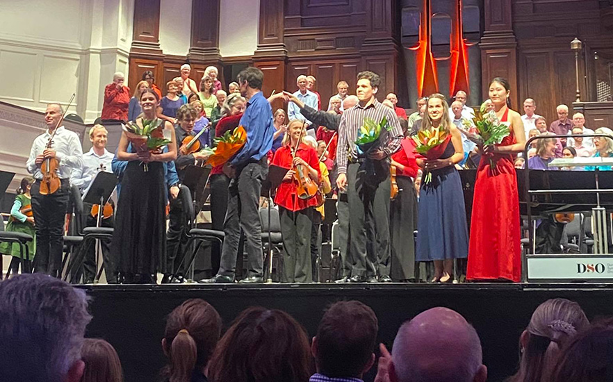 Student soloists with Dunedin Sympony Orchestra at Dunedin Town Hall April 2021 image
