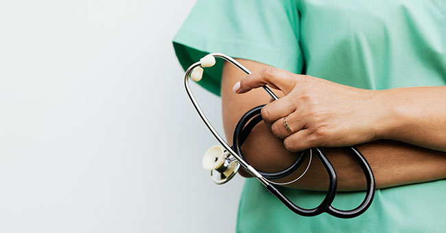 Doctor with stethoscope generic image